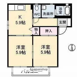 グランドーレ芦品【1階】の間取り