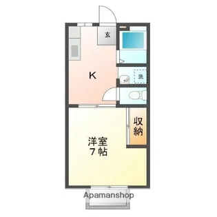 サンライズホワイト A【202号室】の間取り