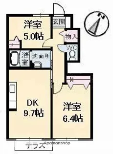 ブランシェ佐藤【1階】の間取り