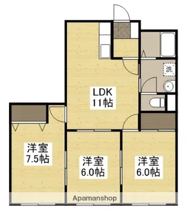 クレセント道三【3階】の間取り