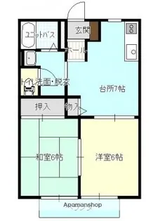ツインスターハイム A棟【1階】の間取り