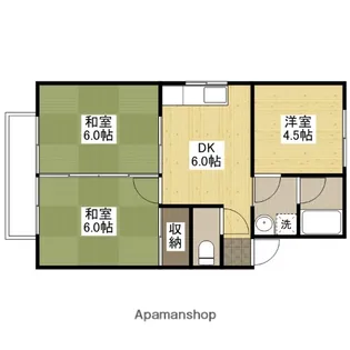 シティハイツふじA【102号室】の間取り