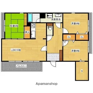 コーナス蔵王【3階】の間取り