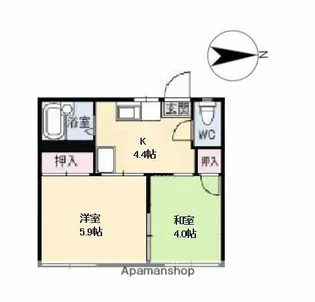 コートビレッジ東手城 B棟【2階】の間取り