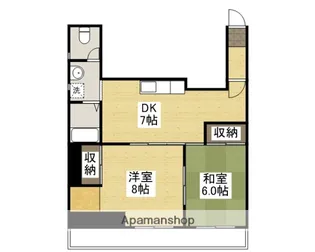 草戸グランドハイツ【2階】の間取り