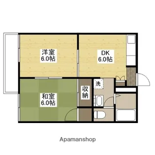 フレグランス壱番館【201号室】の間取り