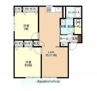 ルイール一番館【1階】の間取り