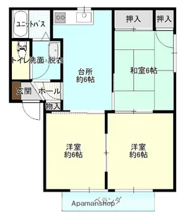 フェアリーランドA棟【102号室】の間取り