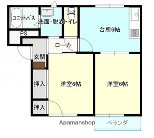 コンフォート久松台【102号室】の間取り