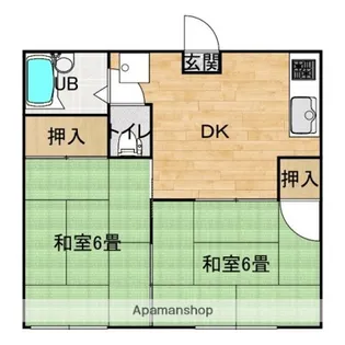 ハイツ北吉津B【102号室】の間取り