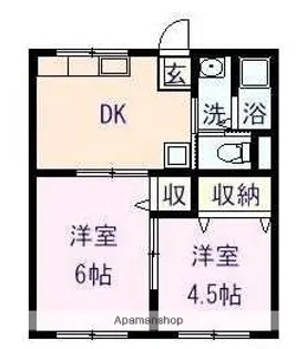 コーポ幸【1階】の間取り