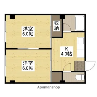 福山不動産ビル【303号室】の間取り