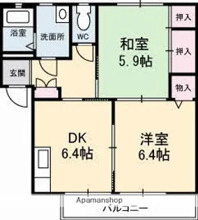 ミレニアムガーデンⅡ【2階】の間取り