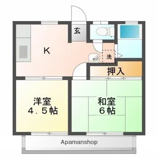 ホワイトハウス春日【203号室】の間取り