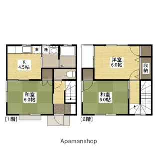 広島県福山市西新涯町1丁目【タウンハウス】の間取り