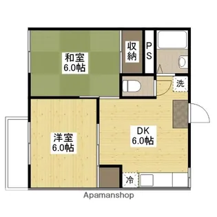 花登ハイツ【202号室】の間取り