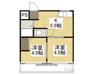 オリーブコート三吉2【303号室】の間取り