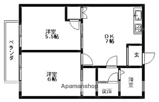 メゾンサンフラワーS【103号室】の間取り