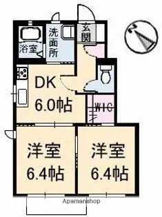 サンハイツ A棟【1階】の間取り