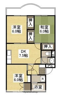 サンライフあけぼの【4階】の間取り