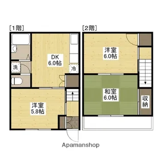コンフォートハイツ1【D号室】の間取り