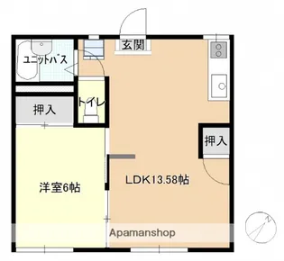 春日サンハイツB【102号室】の間取り