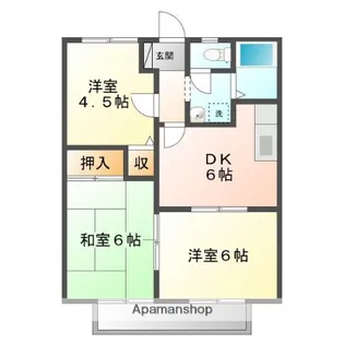 レイクサイド黄葉【2階】の間取り