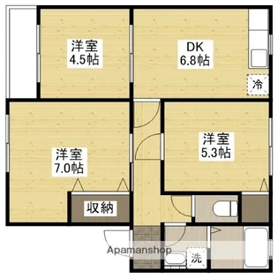 コーポTOKI【102号室】の間取り