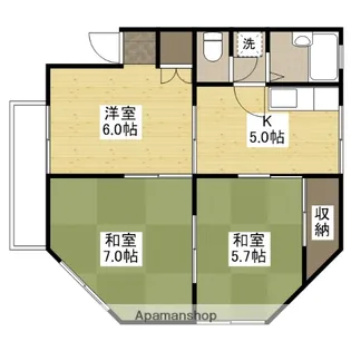 グリンヒルミハラ南【2階】の間取り