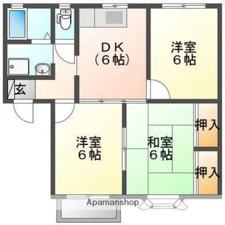 パルティール春日【1階】の間取り