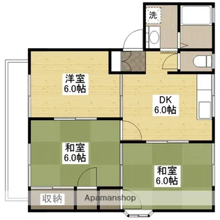 グラスハイムNo.3【1階】の間取り