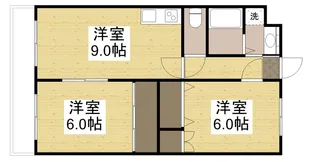 アーバン新徳田【1階】の間取り
