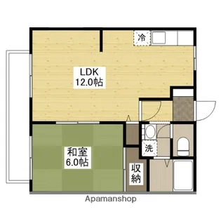 ビーライン蔵王【101号室】の間取り