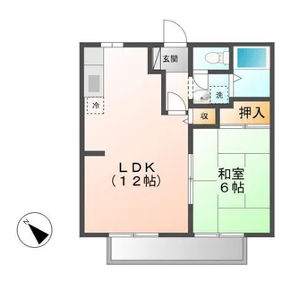 ビーライン蔵王【102号室】の間取り