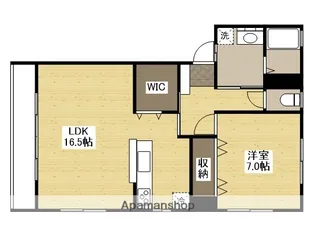 ブライト西新涯【2階】の間取り