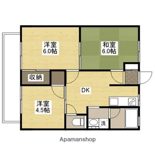 オリーブコート曙B棟【201号室】の間取り