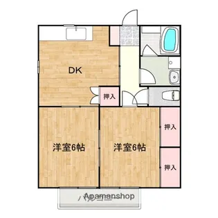 ヒルズコート木之庄Ⅰ【1階】の間取り