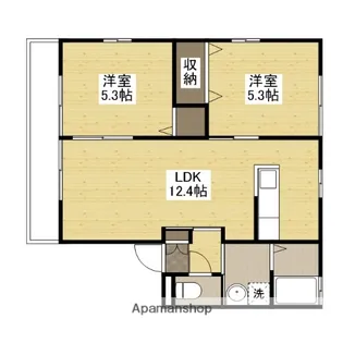 サンモール大谷D【2階】の間取り