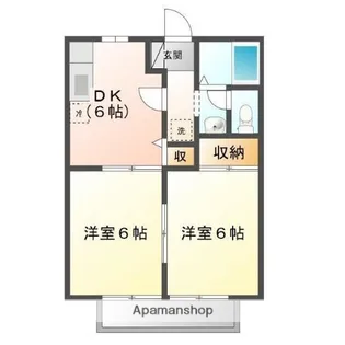 ファミール蔵王【201号室】の間取り