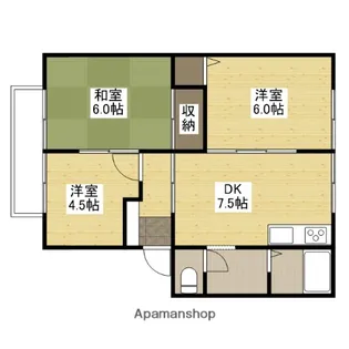 グレース山手B【2階】の間取り