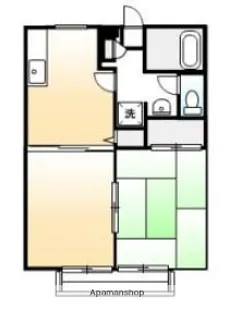 エーライン泉B【201号室】の間取り