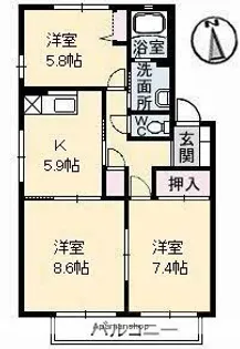 トータス井上 A棟【2階】の間取り