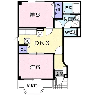 ロータスハイツ【1階】の間取り