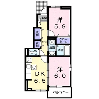 アヴァンセB【1階】の間取り