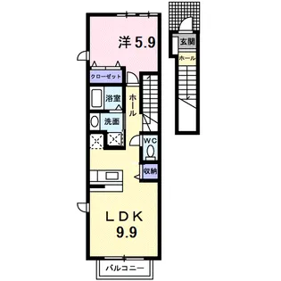 ベルシティSATO B【2階】の間取り