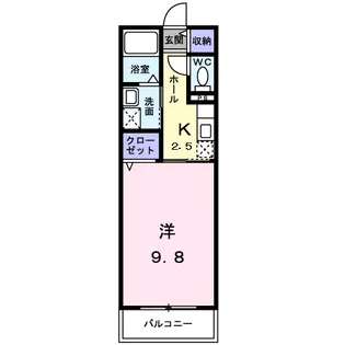 アフェリア・E【1階】の間取り