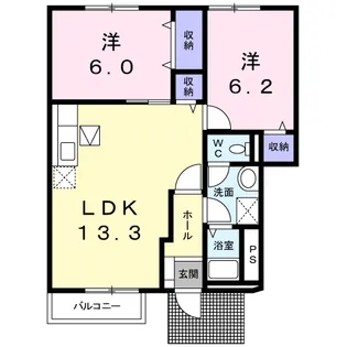 クィーンペガサス Ⅰ【1階】の間取り
