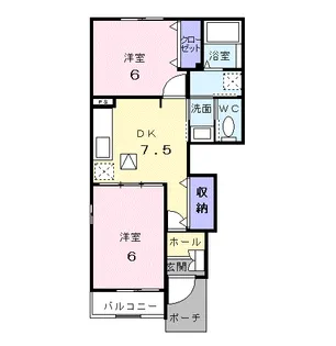 トラスト コート【1階】の間取り