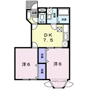 ファミール・ハイムA【1階】の間取り