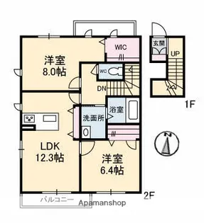 アンズビレッジC【2階】の間取り